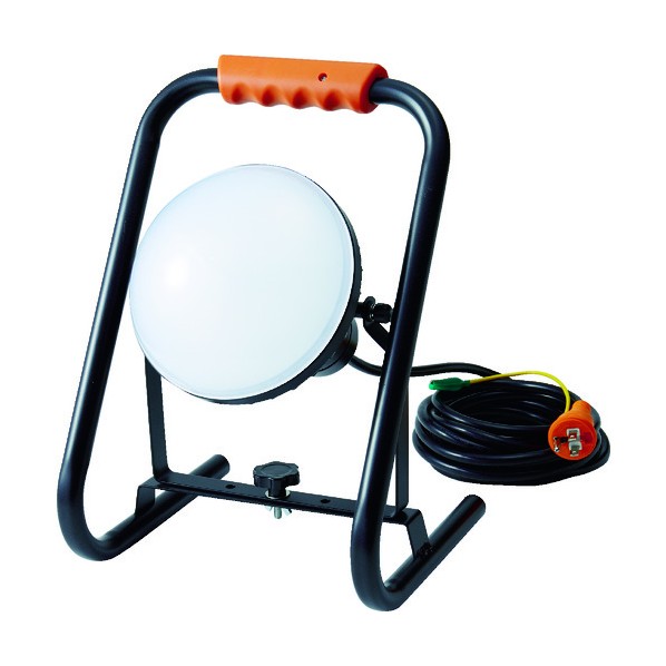 トラスコ LED投光器 DELKURO スタンドタイプ 50W 5m アース付 2芯3芯両用タイプ RTLE-505EP-S 1個