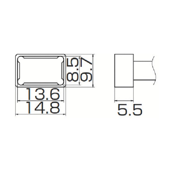 白光 こて先/PLCC13.6×8.5 T12-1201 1点