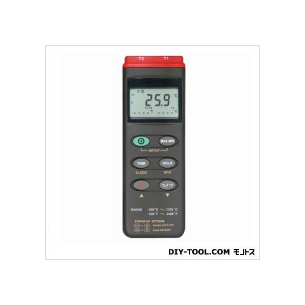 マザーツール デジタルデーターロガ温度計(2点式) 64(W)×184(H)×30(D)mm MT-306 1個|DIY FACTORY ONLINE SHOP