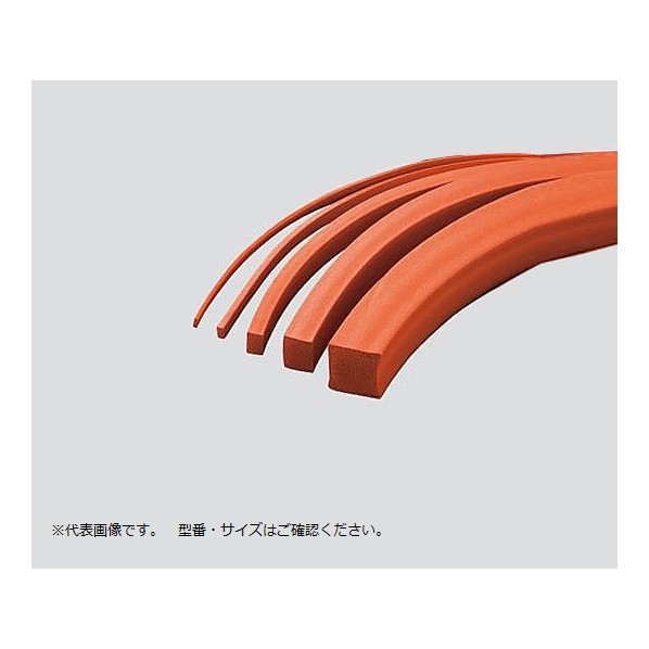 アズワン シリコーンスポンジ紐 角 25mm×30mm 赤 3-3218-81 1m