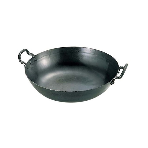 アズワン 山田 鉄 打出 揚鍋 36cm(板厚1.6mm) 229500 61-6530-85 1点