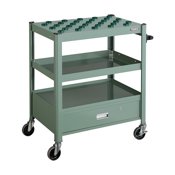 トラスコ TCW型ツーリングワゴン #30X30個 引出し付 緑 TCW-T302DAGN-GN TCW-T302DA GN(クﾞリーン) 1個