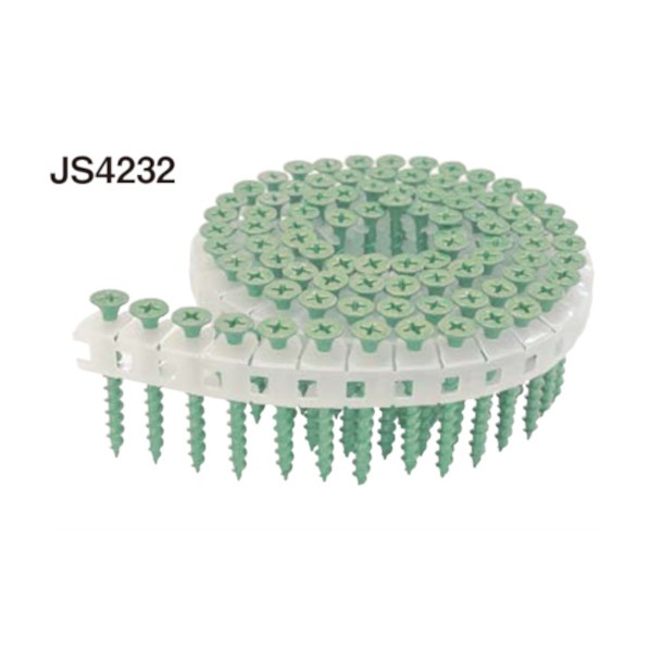BXカネシン DTSNねじ 4.2×32 しろがね色緑であること JS4232 2000本