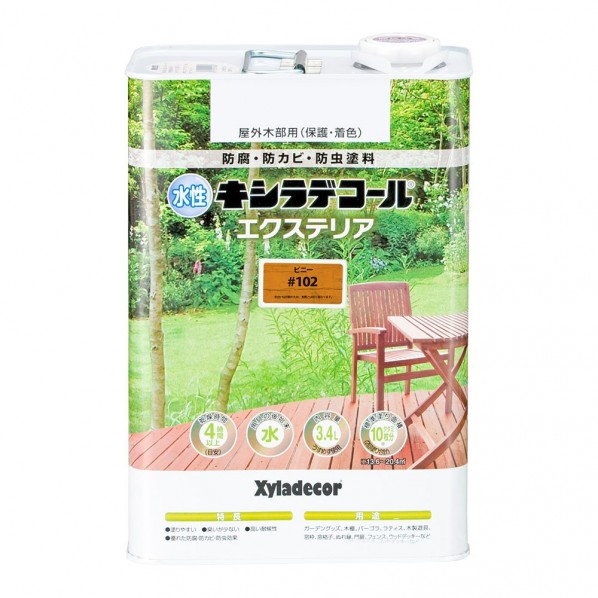大阪ガスケミカル 水性キシラデコールエクステリアS(半透明着色仕上)水性屋外木材用塗料 防腐･防カビ･防虫 181&times;106&times;260 ピニー 00047670040000 1缶｜DIY FACTORY ONLINE SHOP