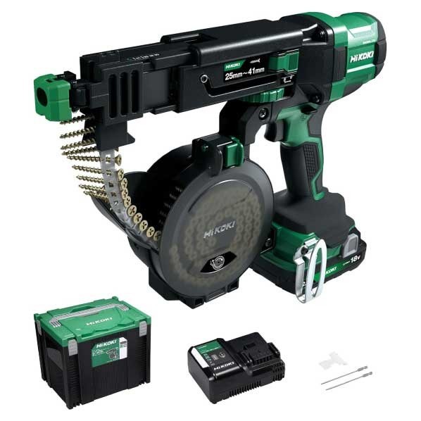 HiKOKI(ハイコーキ)18V 充電式 連結ねじドライバ セット品(電池1個・充電器付)ねじ長さ 25~41mmアグレッシブグリーンWF1804DA (BP)|DIY FACTORY ONLINE SHOP