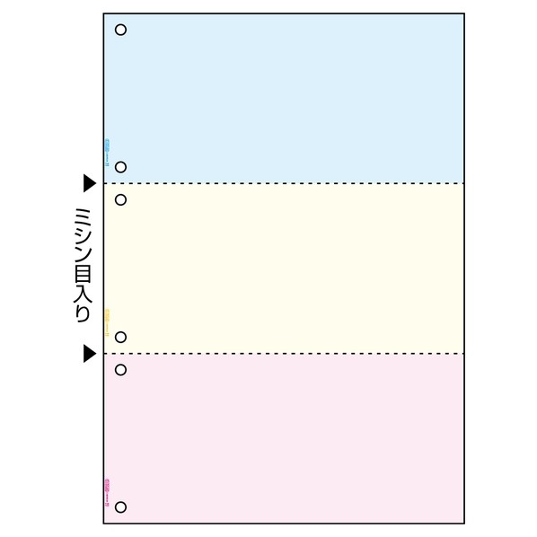 アケボノクラウン マルチプリンタ帳票 A4 カラー 3面 6穴 210×297mm BP2013Z 1|DIY FACTORY ONLINE SHOP