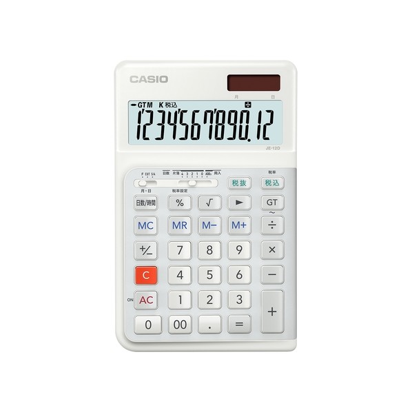 カシオ計算機 カシオ人間工学電卓12桁 白 JE-12D-WE-N 1台｜DIY FACTORY ONLINE SHOP 8,305円