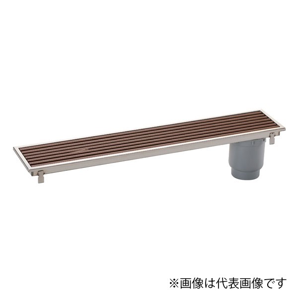 排水ユニット 樹脂グレーチング カラー浅型 非防水縦引き 1200mm 200角タイル用 196&times;1196&times;20mm ブラウン HRCT-20L1200-C 1台｜DIY FACTORY ONLINE SHOP