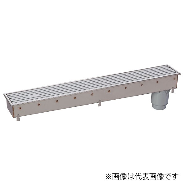 排水ユニット 樹脂グレーチング 深型 非防水縦引き 1500mm 150角タイル用 144×1494×100mm ホワイト HRFT-15L1500-S 1台