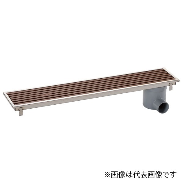 排水ユニット 樹脂グレーチング カラー浅型 非防水横引き 1000mm 200角タイル用 196×996×20mm ブラウン HRCY-20L1000-C 1台