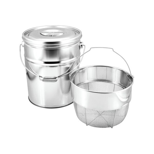 ミネックスメタル 18-8バケット2洗イカゴタイプ 15L 中目 15L JBK02152 1個｜DIY FACTORY ONLINE SHOP