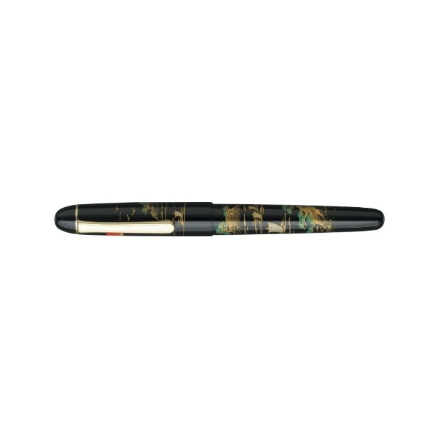 プラチナ万年筆 万年筆 加賀平蒔絵 山水 細字 全長139.5mm 最大径14.5mm PNB-30000B#84-2 1台