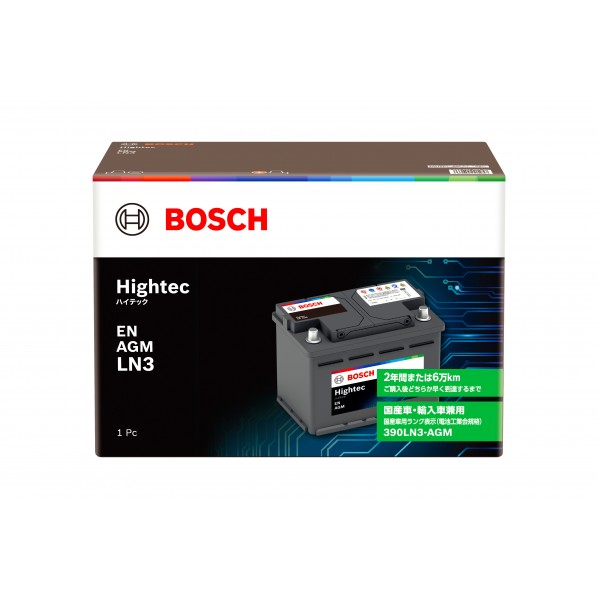 ボッシュ AGM ハﾞッテリー Hightec （mm 長さX幅X高さ_x000D_ 278X175X190 HT-LN3-AGM 1個
