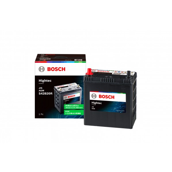 ボッシュ AGM ハﾞッテリー Hightec （粍 長さX幅X高さ_x000D_ 195X126X224 HT-S42B20R 1個
