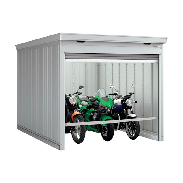 ※法人専用品※イナバ ガレージ バイク保管庫 FM-2635SDL 土間 高基礎 GM GKJ79F 1台｜DIY FACTORY ONLINE SHOP
