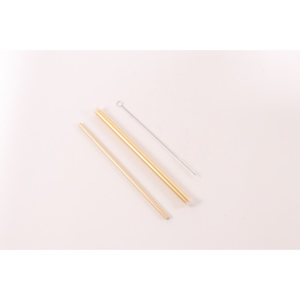 アルミストローケース&ストローセット φ10x204 マットゴールド 20本|DIY FACTORY ONLINE SHOP