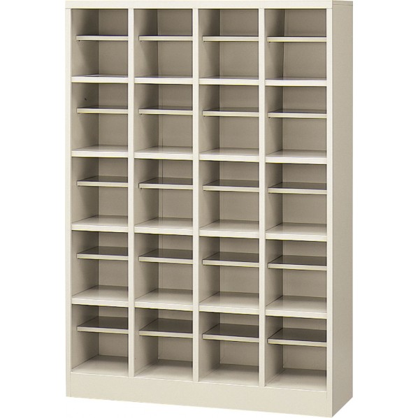 ノーブランド 4列5段20人用シューズボックス（棚付） ニューグレー SBN-20 1台｜DIY FACTORY ONLINE SHOP