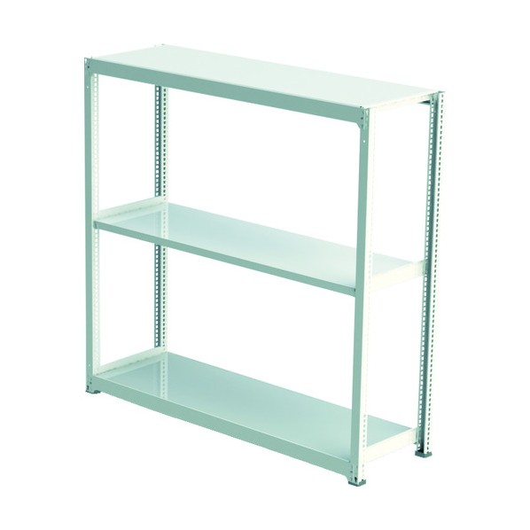 ※法人専用品※アイリスオーヤマ 中量ラック(300kgタイプ･高サ1800mm) 単体型･高サ1800mm ホワイト M3K1560183 1点