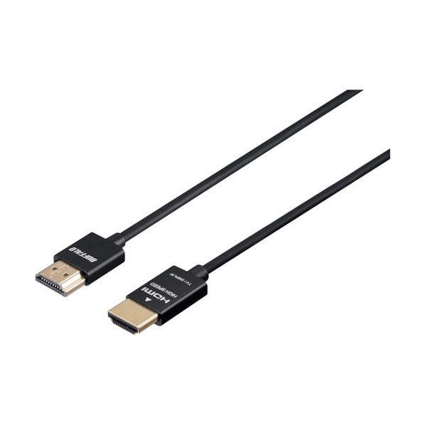 バッファロー イーサネット対応 HIGH SPEED HDMIケーブル スリムタイプ 3.0m ブラック BSHD3S30BK 1個