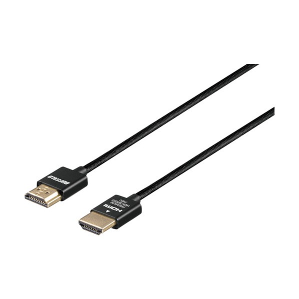 バッファロー HDMIケーブル プレミアム認証 スリム 1.0m ブラック BSHDPS10BK 1個