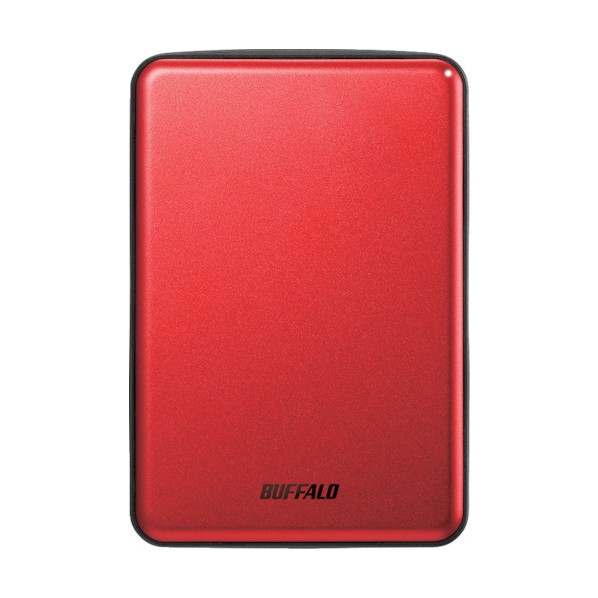 バッファロー USB3.1(Gen.1)対応 アルミ素材&薄型ポータブルHDD 1TB レッド HD-PUS1.0U3-RDD 1個