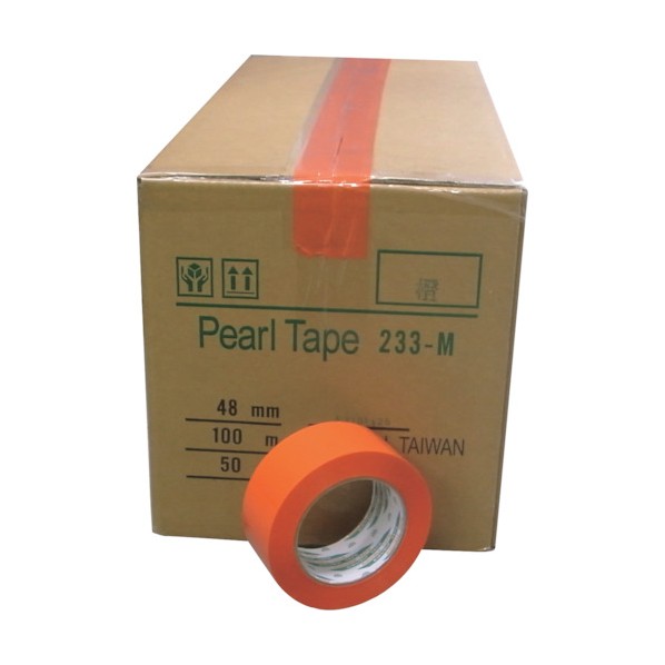 まつうら工業 カラーOPP粘着テープ 48mm×100m オレンジ 50巻/箱(55μ) KS-NO.233M-ORE-50P 1点