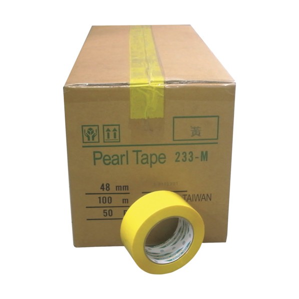まつうら工業 カラーOPP粘着テープ 48mm×100m 黄 50巻/箱(55μ) KS-NO.233M-YEL-50P 1点