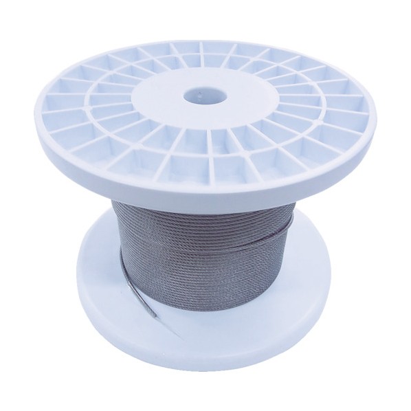 ニッサチェイン ニッサチェイン　透明コーティングワイヤロープ　２．０ｍｍ&times;１００ｍ　１巻 110 x 111 x 100 mm TSY20V-CLR 1巻｜DIY FACTORY ONLINE SHOP