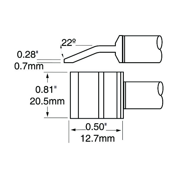 OK International Metcal MXシリーズ 精密ツイーザー チップカートリッジ PTTC-806 1点｜DIY FACTORY ONLINE SHOP