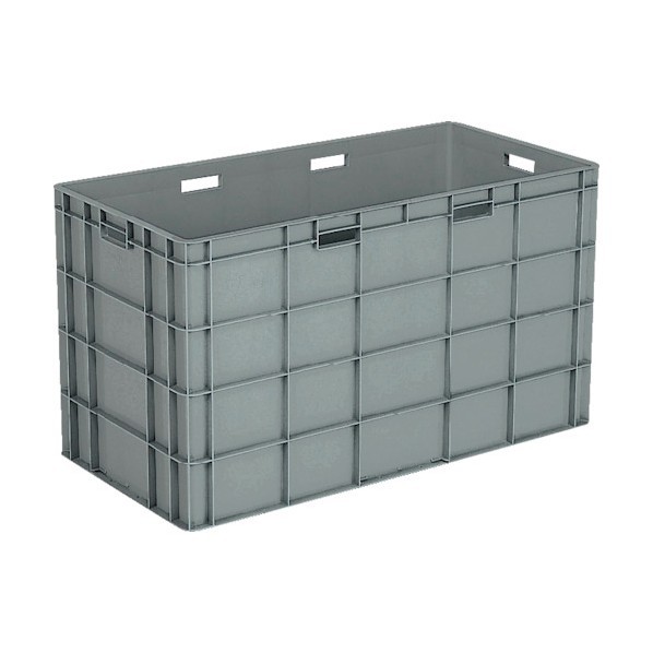 ※法人専用品※サンコー TP規格コンテナ 224700 TP496L(取手有) ライトグレー 22470000GL802 1点