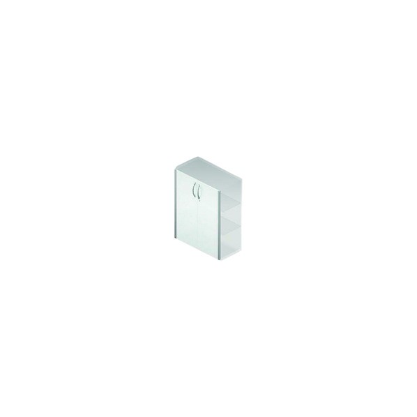 ※法人専用品※プラス 613836)XF 両開きガラス扉 XS-F105A-G WH 1点｜DIY FACTORY ONLINE SHOP