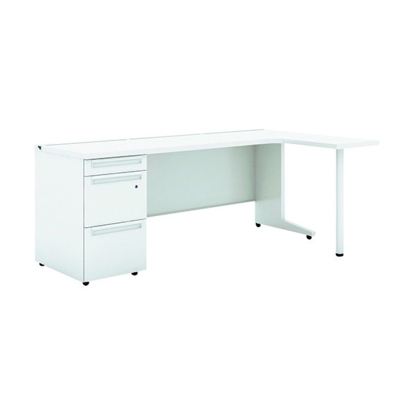 付け加える 779899)US L型片袖机UR-1812WA-3-6R W4 UR-1812WA-3-6R W4/W4 1点 オフィス家具-インテリア・寝具・収納-オフィスデスク・テーブル