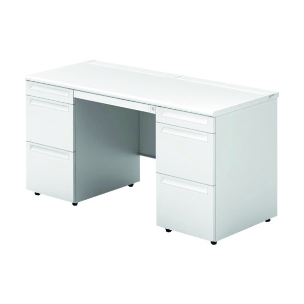 ※法人専用品※プラス 775674)US 両袖机 US-146A-33 WS/W4 1点｜DIY FACTORY ONLINE SHOP