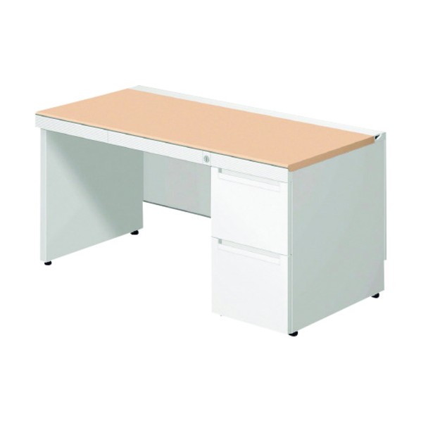 ※法人専用品※プラス 674353)ステージオ 片袖机 ST-127L-P4 WM/W4 1点|DIY FACTORY ONLINE SHOP