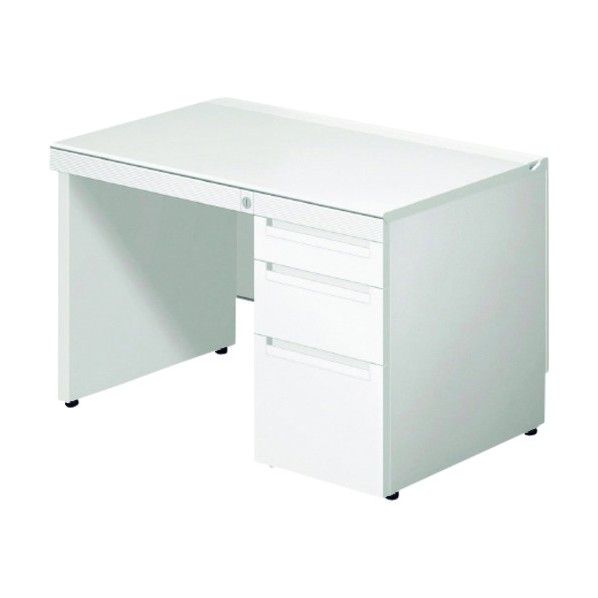 ※法人専用品※プラス 673103)ステージオ 片袖机 ST-127L-P4 WS/W4 1点|DIY FACTORY ONLINE SHOP