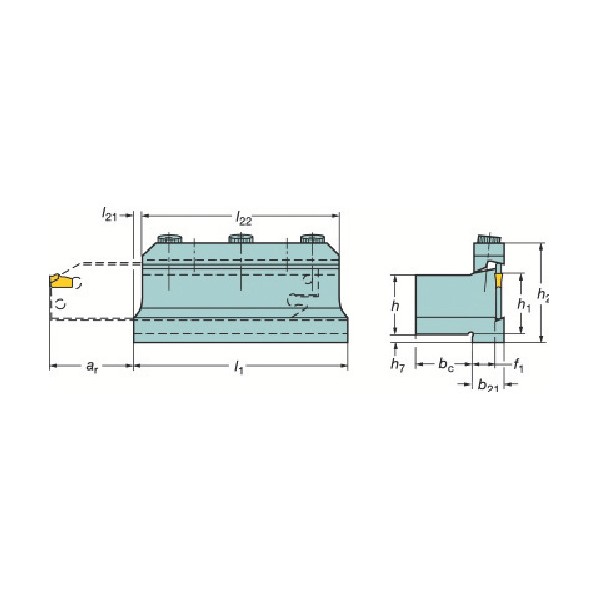 サンドビック T-Max Q-カット ツールブロック(420) 151.2-2020-25 (420) 1点｜DIY FACTORY ONLINE SHOP