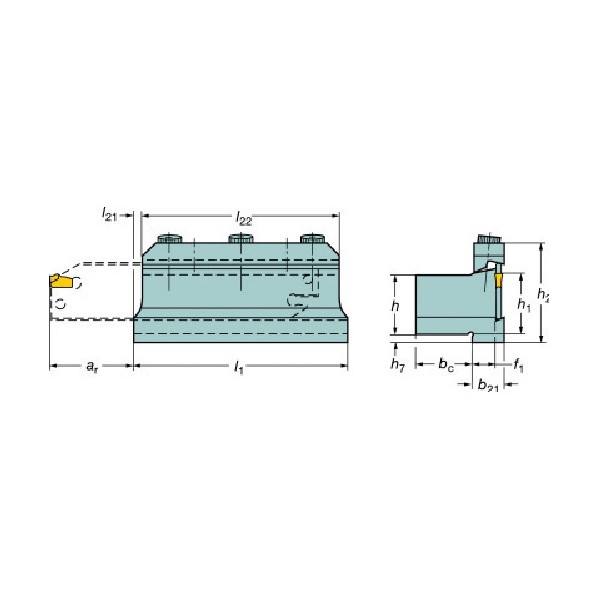 サンドビック T-Max Q-カット ツールブロック(420) 151.2-2520-25 (420) 1点｜DIY FACTORY ONLINE SHOP