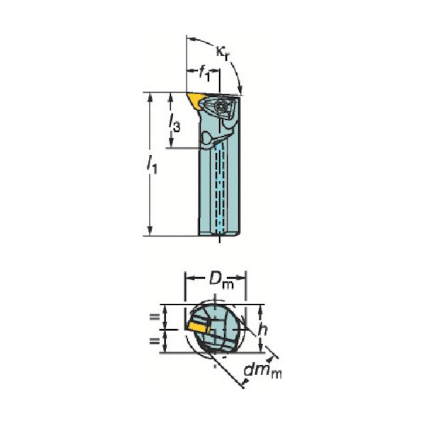 サンドビック コロターンRC ネガチップ用ボーリングバイト(410) A32T-DDUNL 11 (410) 1点|DIY FACTORY ONLINE SHOP