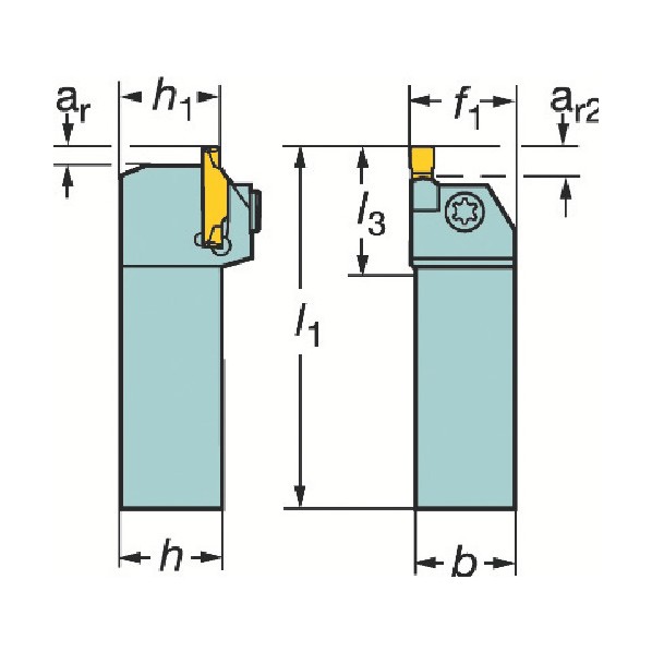 サンドビック コロカット1･2 突切り･溝入れ用シャンクバイト（480） RF123G07-2525C (480) 1点｜DIY FACTORY ONLINE SHOP 21,386円