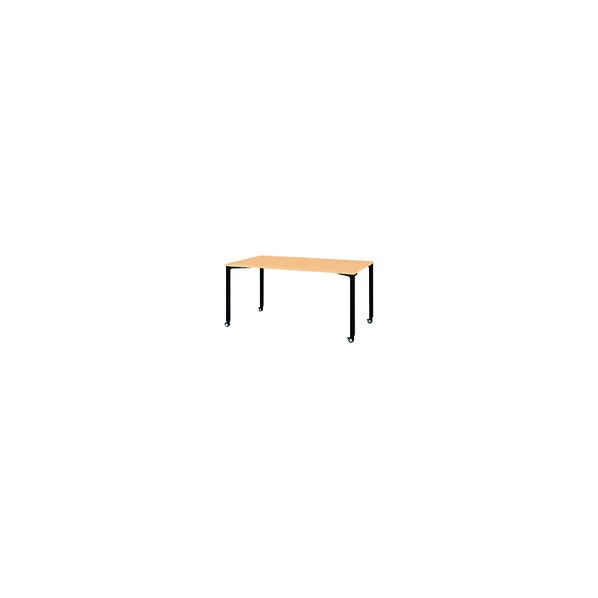 ※法人専用品※プラス 662876)ロンナ 会議テーブル NN-1509PKR WM/BK 1点｜DIY FACTORY ONLINE SHOP