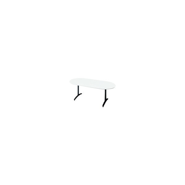 ※法人専用品※プラス 677603)ロンナ 会議テーブル NN-1809TAO W4/BK 1点｜DIY FACTORY ONLINE SHOP