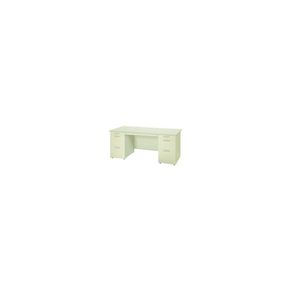 ※法人専用品※プラス 670050)LA 両袖机 LA-167D-33 LGY/LGY LA-167D-33 L/L 1点｜DIY FACTORY ONLINE SHOP