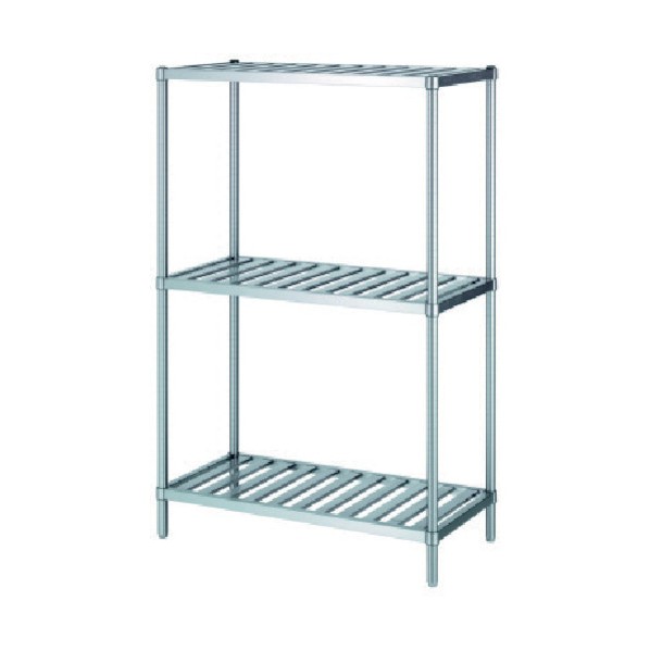 ※法人専用品※シンコー ステンレスラックスノコ棚3段 RSN3型 SUS304 1488&times;588&times;1800 RSN3-15060 0｜DIY FACTORY ONLINE SHOP