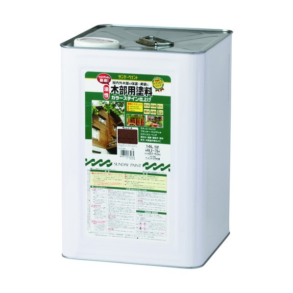 ※法人専用品※サンデーペイント 油性木部用塗料カラーステイン ライトオーク 14L 14L ライトオーク 265053 1点|DIY FACTORY ONLINE SHOP