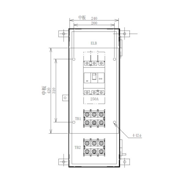 ※法人専用品※セフティー電気用品 仮設主幹盤 主幹250A S250-250A 1点｜DIY FACTORY ONLINE SHOP