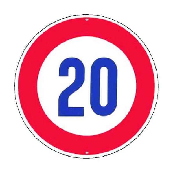 つくし工房 仮設交通標識[規制] ○制限速度20km KH-323-20 1点