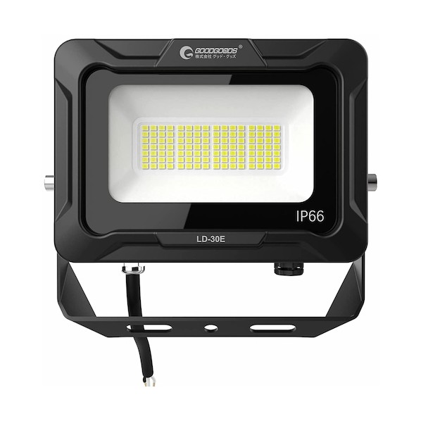 ※法人専用品※グリーンクロス LED投光器 30W 4500LM 耐震 通気弁 新仕様ステー 耐熱素材 LD-30E 6300031397 1台|DIY FACTORY ONLINE SHOP