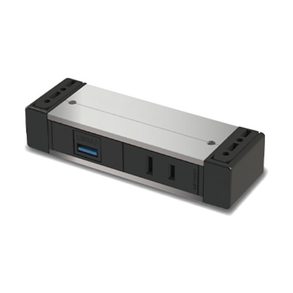 石黒製造所 テープ式差し込み G001 しろがね色 ワット数1口/USB-A（中継ぎ）1口  しろがね色 G001-2-EA-S 1点