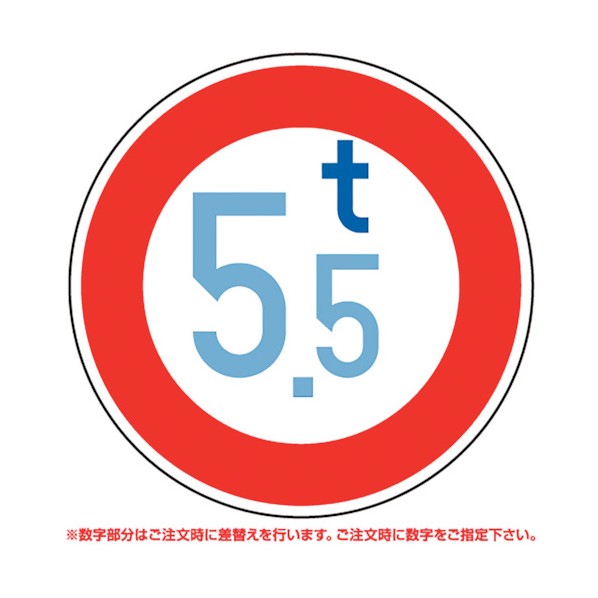 ユニット道路用標識 車重制限395-700