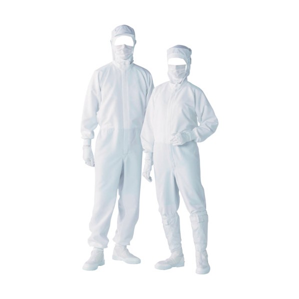 東洋リントフリー 着用快適クリーンスーツ JK190C ホワイト M JK190C-01-M 1点｜DIY FACTORY ONLINE SHOP